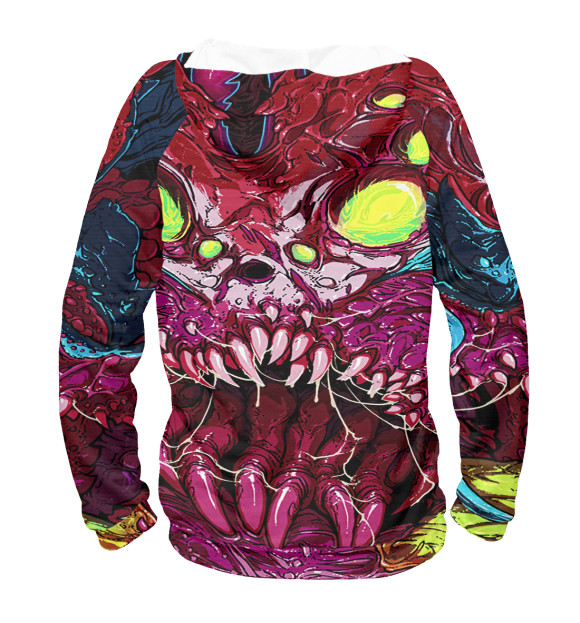 Женское худи с изображением CS GO:Hyper Beast цвета Белый