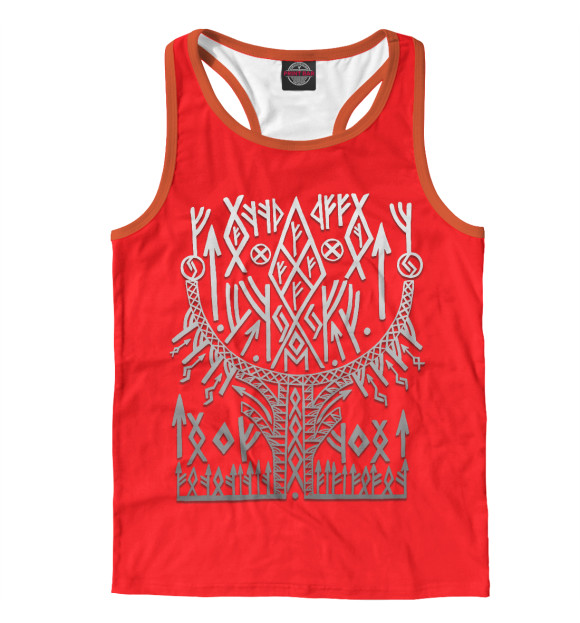 Мужская майка-борцовка с изображением Став цвета Белый