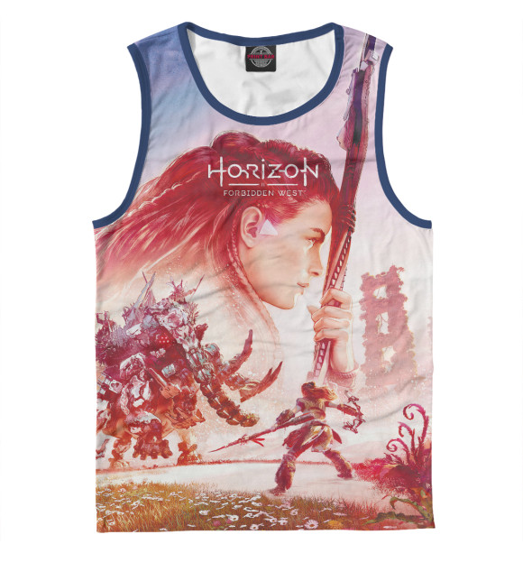 Майка для мальчика с изображением Horizon Forbidden West цвета Белый