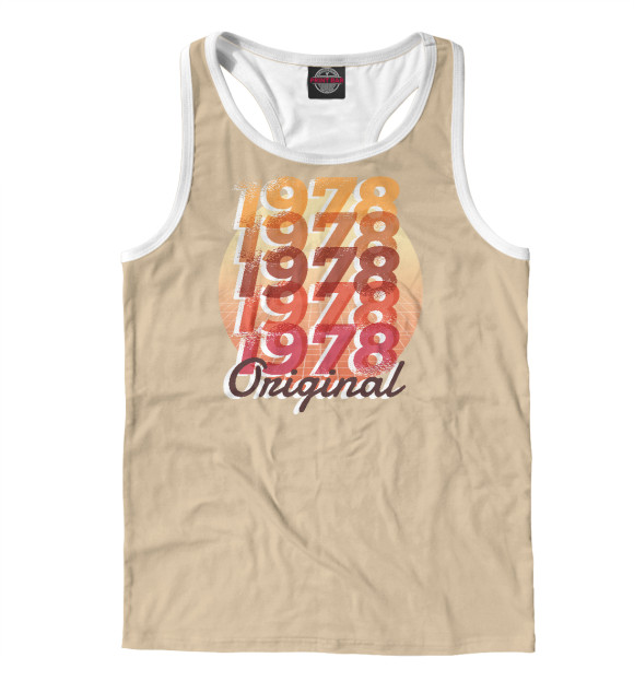 Мужская майка-борцовка с изображением 1978 Original цвета Белый