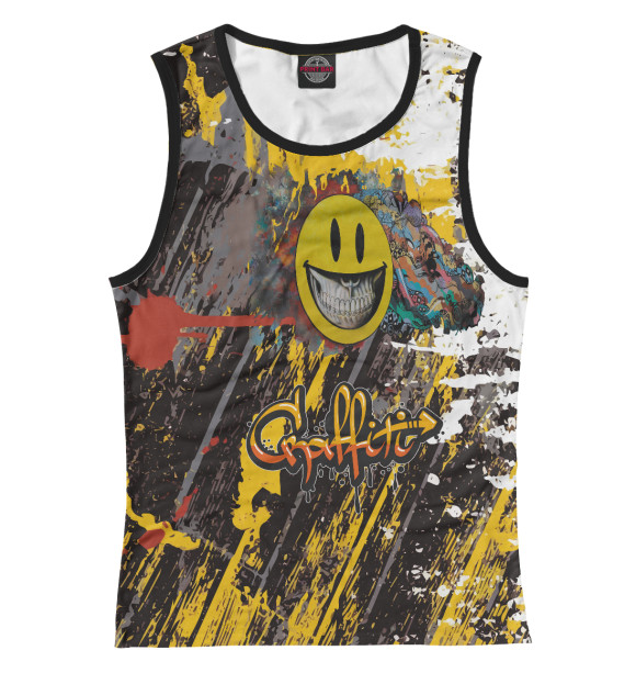 Майка для девочки с изображением Граффити цвета Белый