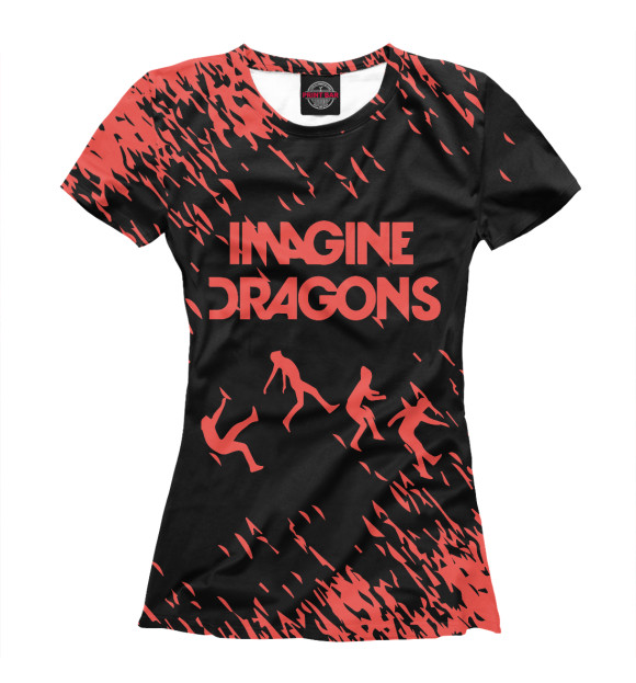 Футболка для девочек с изображением Imagime dragon цвета Белый