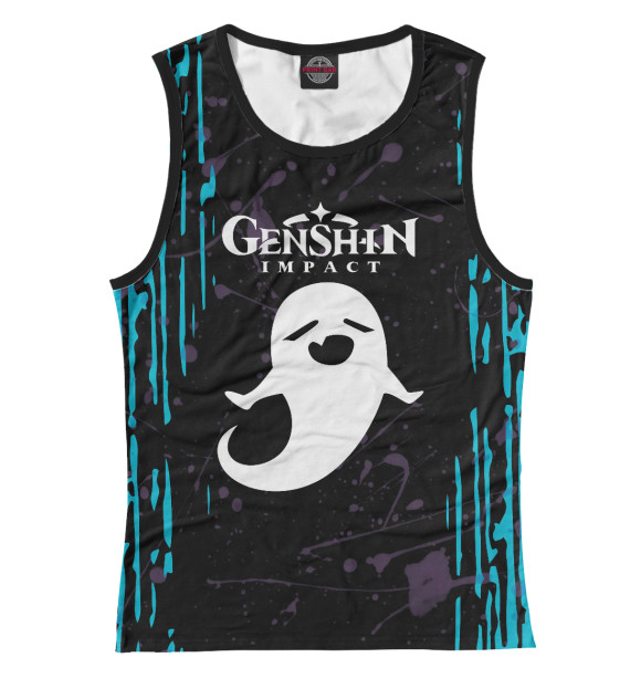 Майка для девочки с изображением Genshin Impact цвета Белый