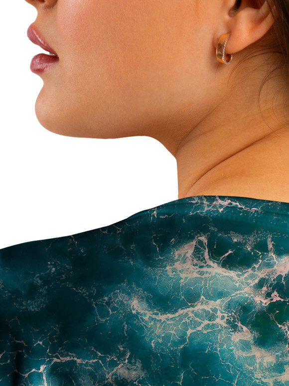 Женская футболка с изображением Море цвета Белый