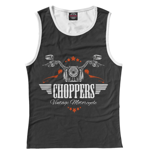 Майка для девочки с изображением Choppers цвета Белый