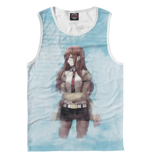 Майка для мальчика с изображением Врата Штейна цвета Белый