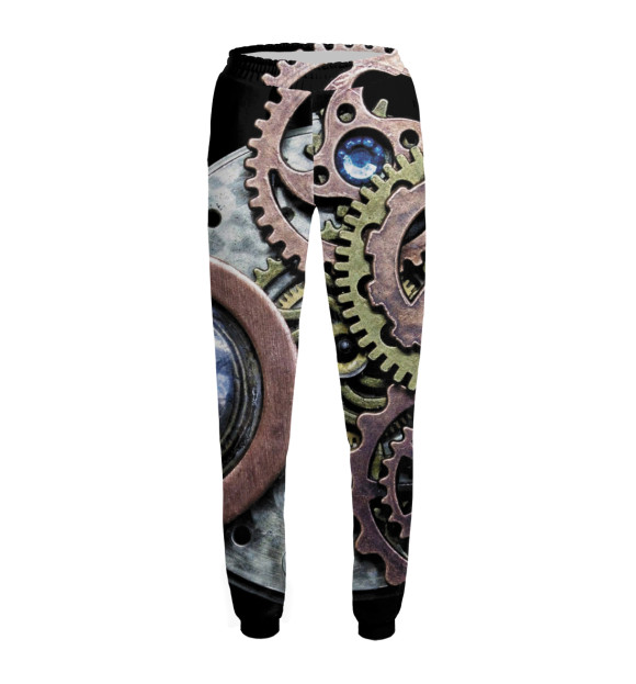 Женские спортивные штаны с притом Mechanical composition / Steampunk цвета Белый Женские спортивные штаны с изображением Mechanical composition / Steampunk цвета Белый
