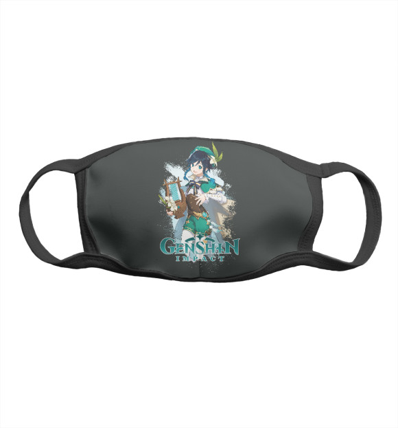 Маска тканевая с изображением Венти Genshin Impact цвета Белый