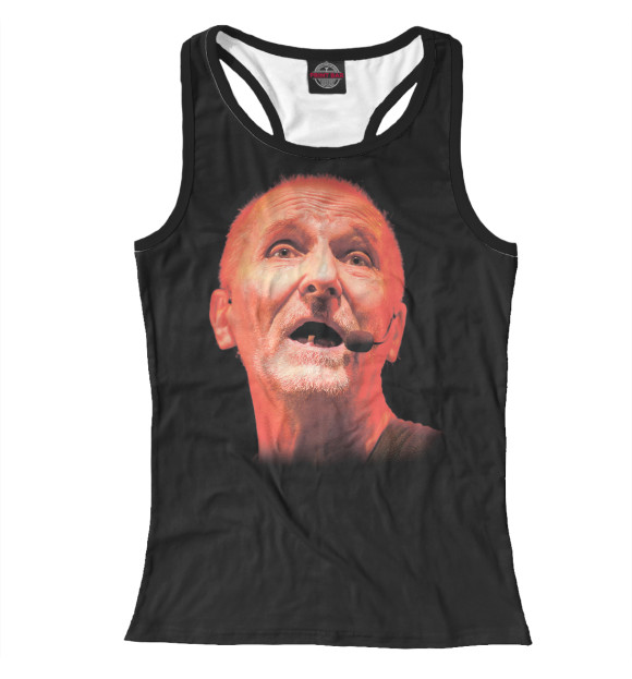 Женская майка-борцовка с изображением Пётр Мамонов цвета Белый