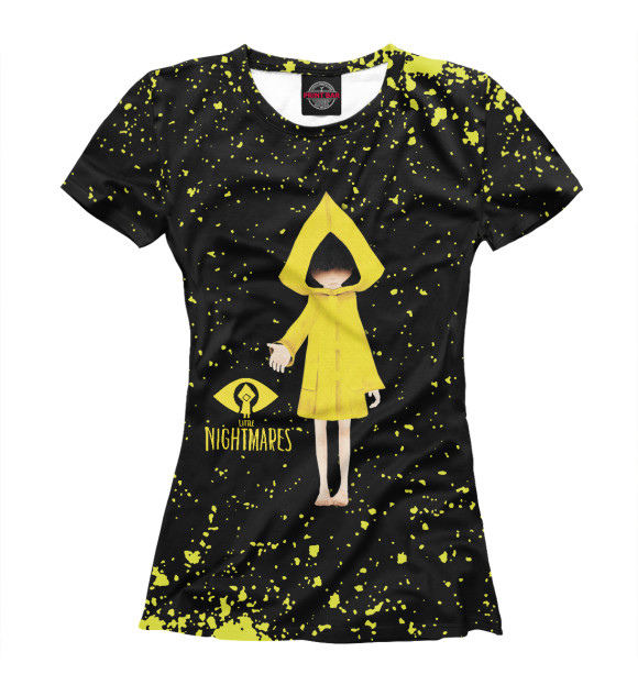 Футболка для девочек с изображением Little Nightmares Sixth цвета Белый