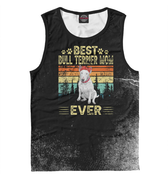 Майка для мальчика с изображением Vintage Best Bull Terrier цвета Белый