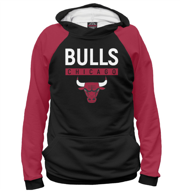 Мужское худи с изображением Chicago Bulls цвета Белый