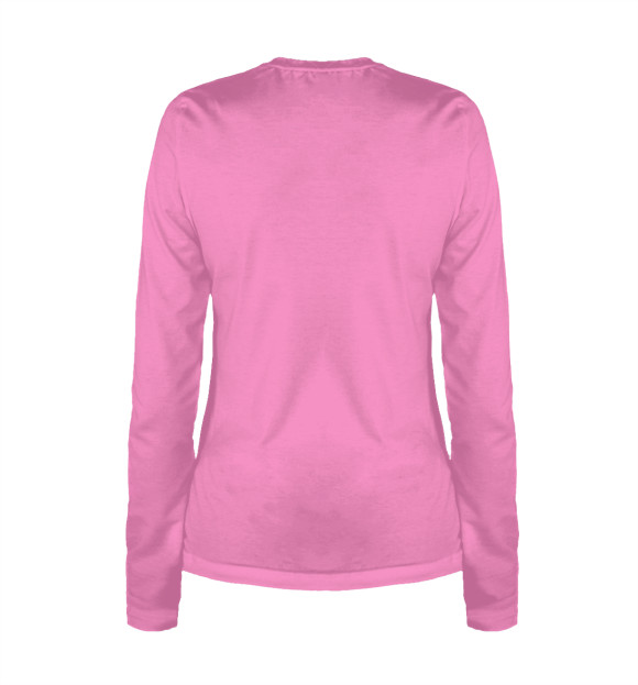 Женский лонгслив с притом Лама валентинка цвета Белый Женский лонгслив с изображением Лама валентинка цвета Белый