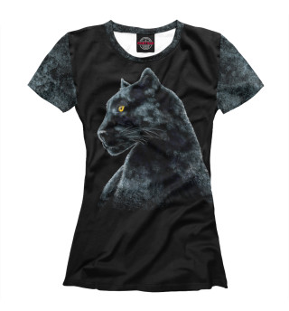Женская футболка Пантера в лунном свете