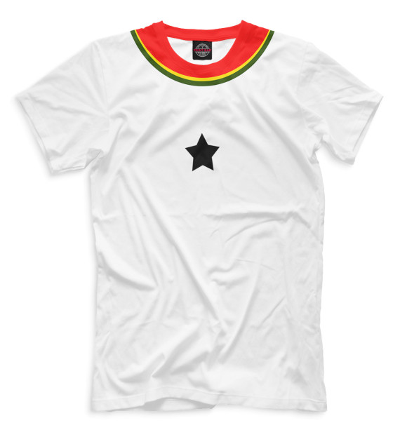 Мужская футболка с изображением Сборная Ганы цвета Белый