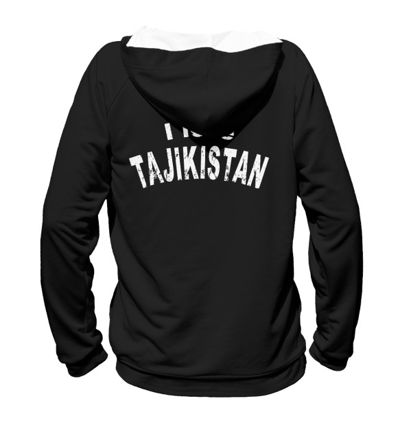 Женское худи с изображением Tajikistan цвета Белый