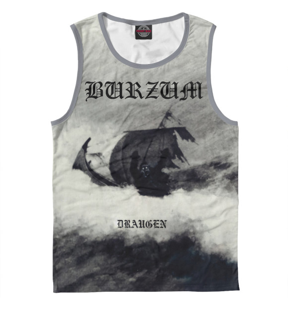Мужская майка с изображением Draugen - Burzum цвета Белый