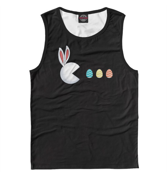Майка для мальчика с изображением Easter Day Rabbit Eggs цвета Белый