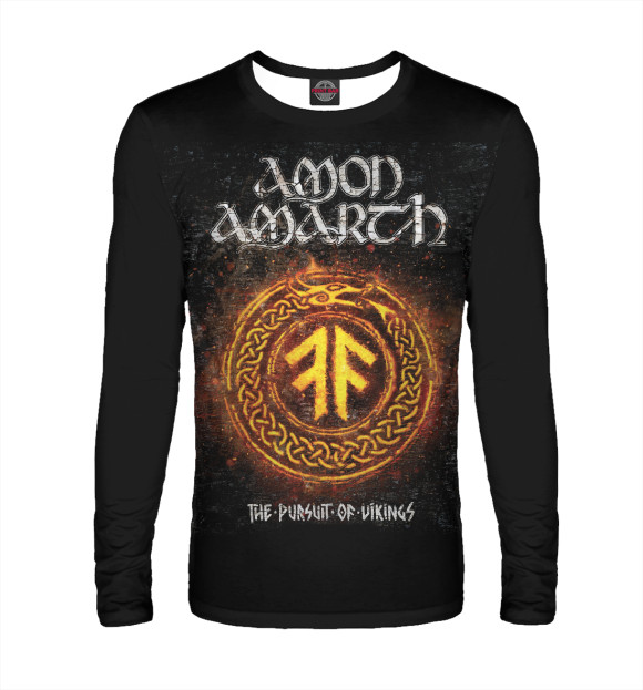 Мужской лонгслив с изображением Amon amarth цвета Белый