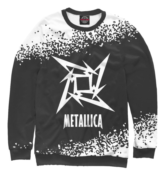 Свитшот для мальчиков с изображением Metallica / Металлика цвета Белый