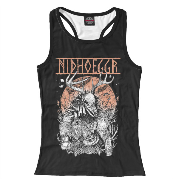 Женская майка-борцовка с изображением Nidhoggr цвета Белый