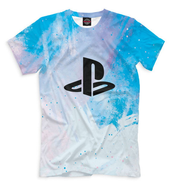 Мужская футболка с изображением Sony PlayStation цвета Белый