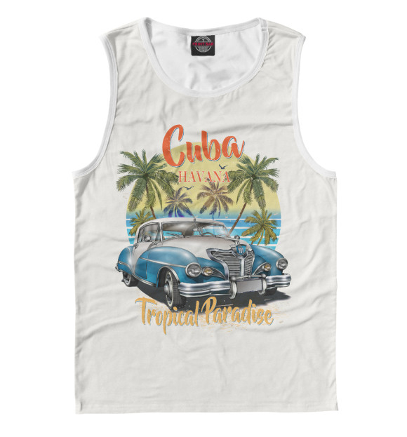 Майка для мальчика с изображением Tropical paradise цвета Белый