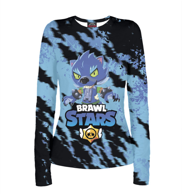 Женский лонгслив с изображением Brawl Stars цвета Белый