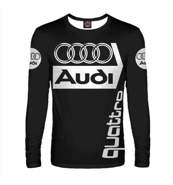 Мужской лонгслив с изображением Audi цвета Белый