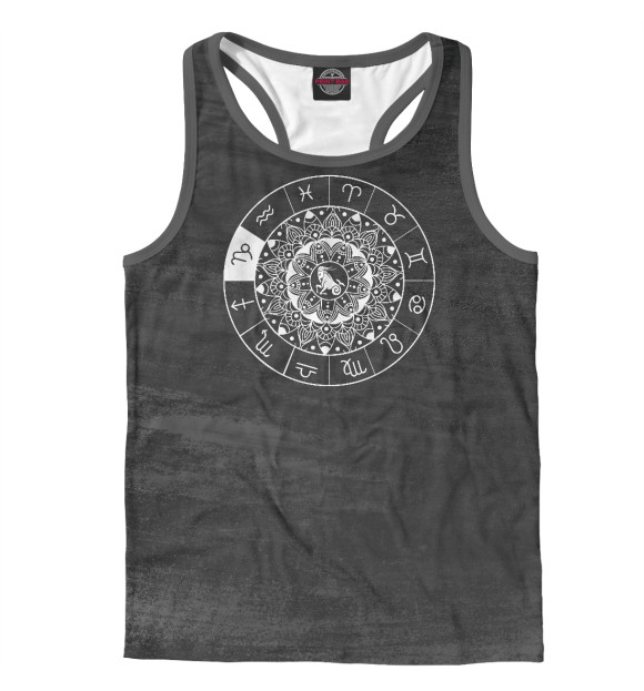 Мужская майка-борцовка с изображением Capricorn Zodiac цвета Белый