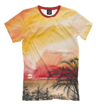 Мужская футболка Тропический закат