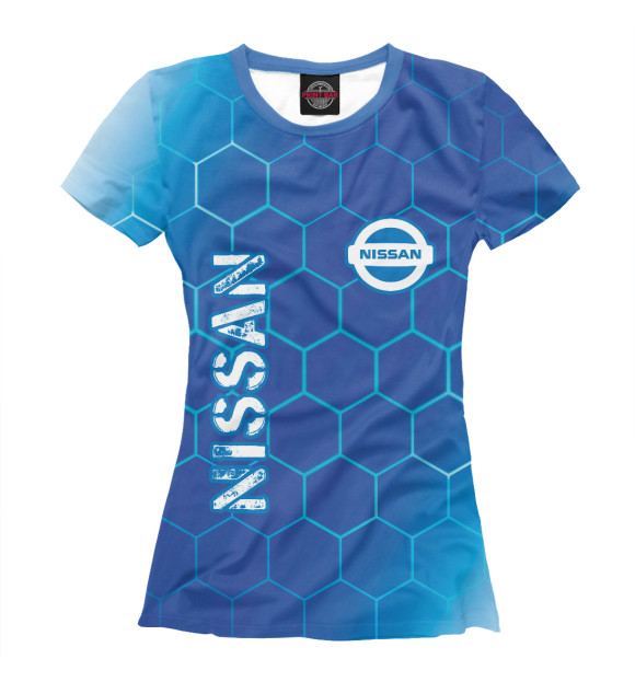 Женская футболка с изображением Ниссан | Nissan цвета Белый