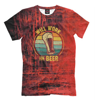 Футболка для мальчиков Will Work For Beer