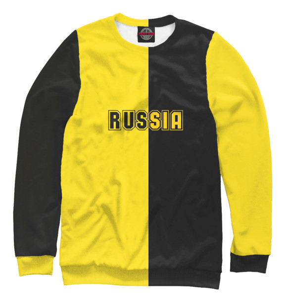 Свитшот для мальчиков с изображением RUSSIA - BORUSSIA цвета Белый