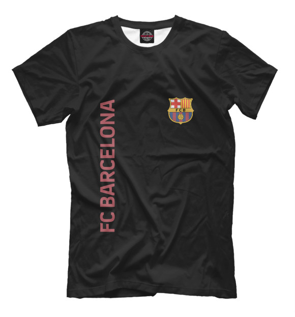 Мужская футболка с изображением Barcelona цвета Белый