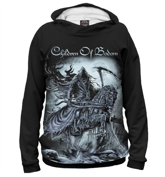 Женское худи с изображением Children of Bodom цвета Белый