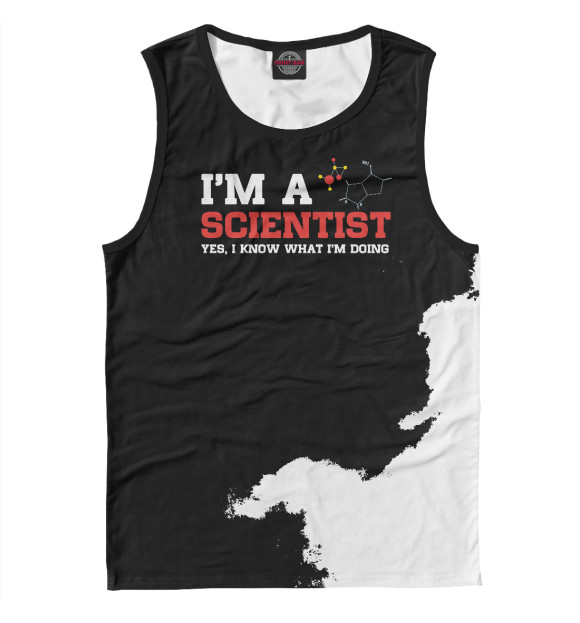Мужская майка с изображением I'm A Scientist цвета Белый