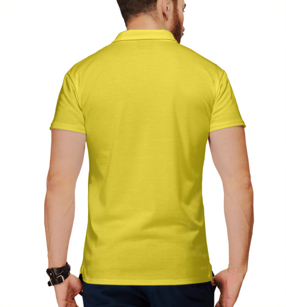 Мужское поло с изображением Цвет Рапсово-желтый цвета Белый