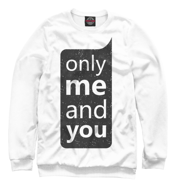 Свитшот для мальчиков с изображением Only me and you цвета Белый