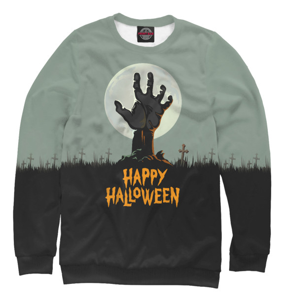 Свитшот для девочек с изображением Halloween цвета Белый