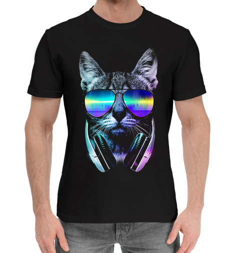 хлопковые футболки print bar кот программист Хлопковые футболки Print Bar Кот диджей