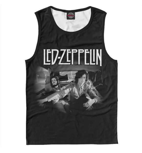 Майка для мальчика с изображением Led Zeppelin цвета Белый