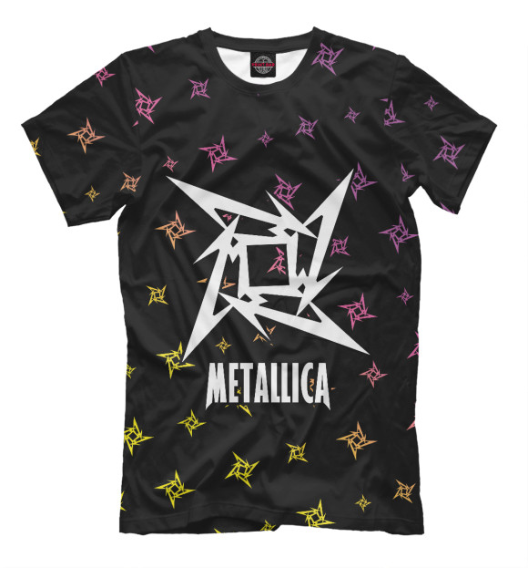 Мужская футболка с изображением Metallica / Металлика цвета Белый