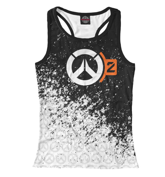 Женская майка-борцовка с изображением Overwatch 2 цвета Белый