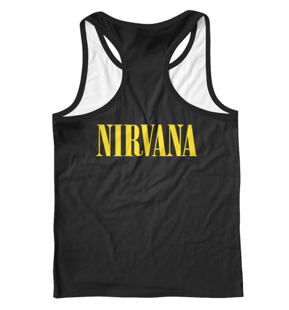 Мужская майка-борцовка с изображением Нирвана (Nirvana) цвета Белый