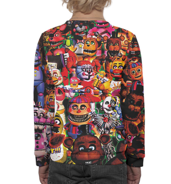 Свитшот для мальчиков с изображением fnaf цвета Белый