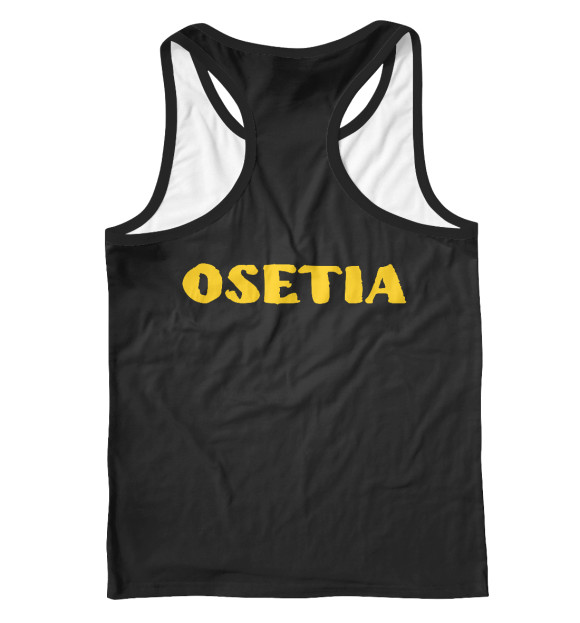 Мужская майка-борцовка с изображением Северная Осетия цвета Белый