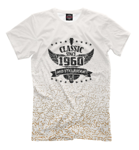 Футболка для мальчиков с изображением Classic since 1960 цвета Белый