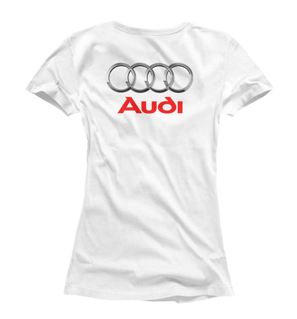 Женская футболка с изображением AUDI цвета Белый