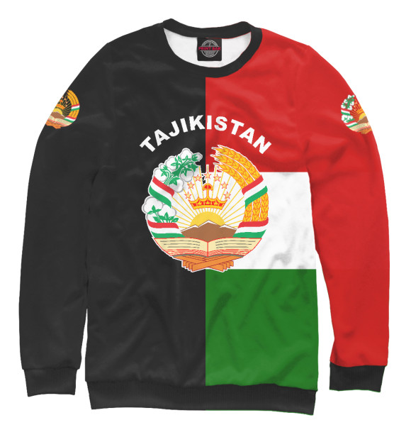 Свитшот для мальчиков с изображением Tajikistan цвета Белый